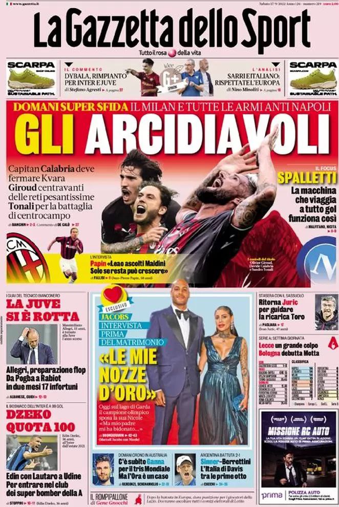 Rassegna stampa Juve: prime pagine quotidiani sportivi - 17 settembre 2022 39 photo 5848083142055934503 y