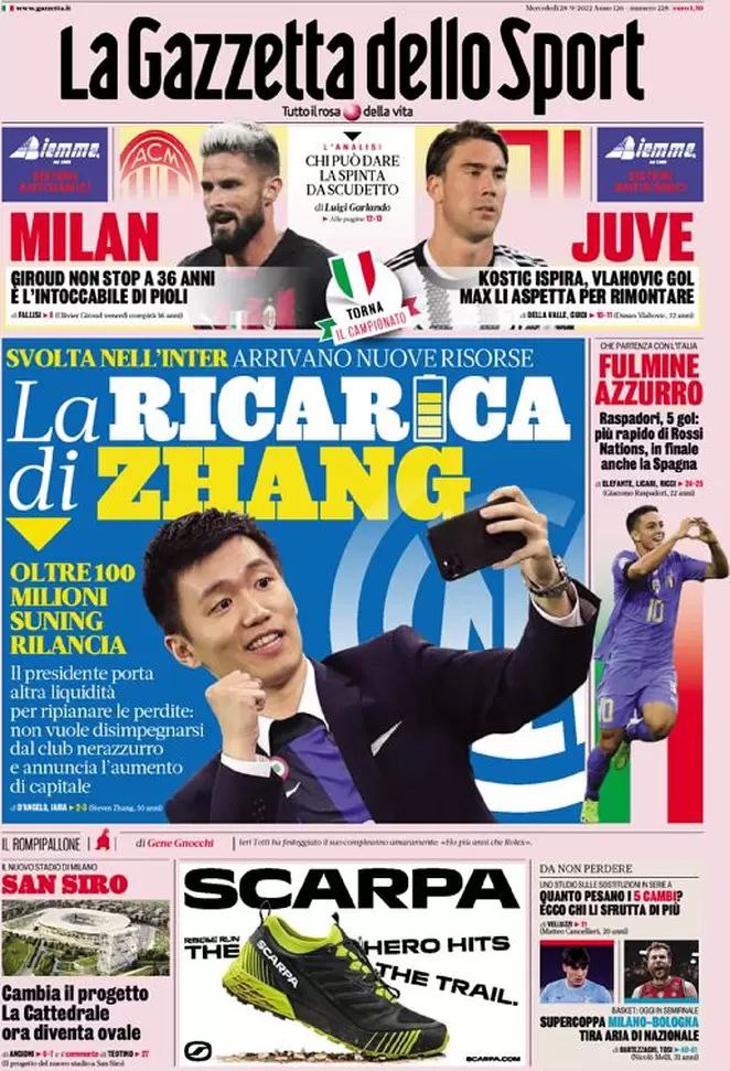 Rassegna stampa Juve: prime pagine quotidiani sportivi - 28 settembre 2022 39 photo 5882138573401077751 y