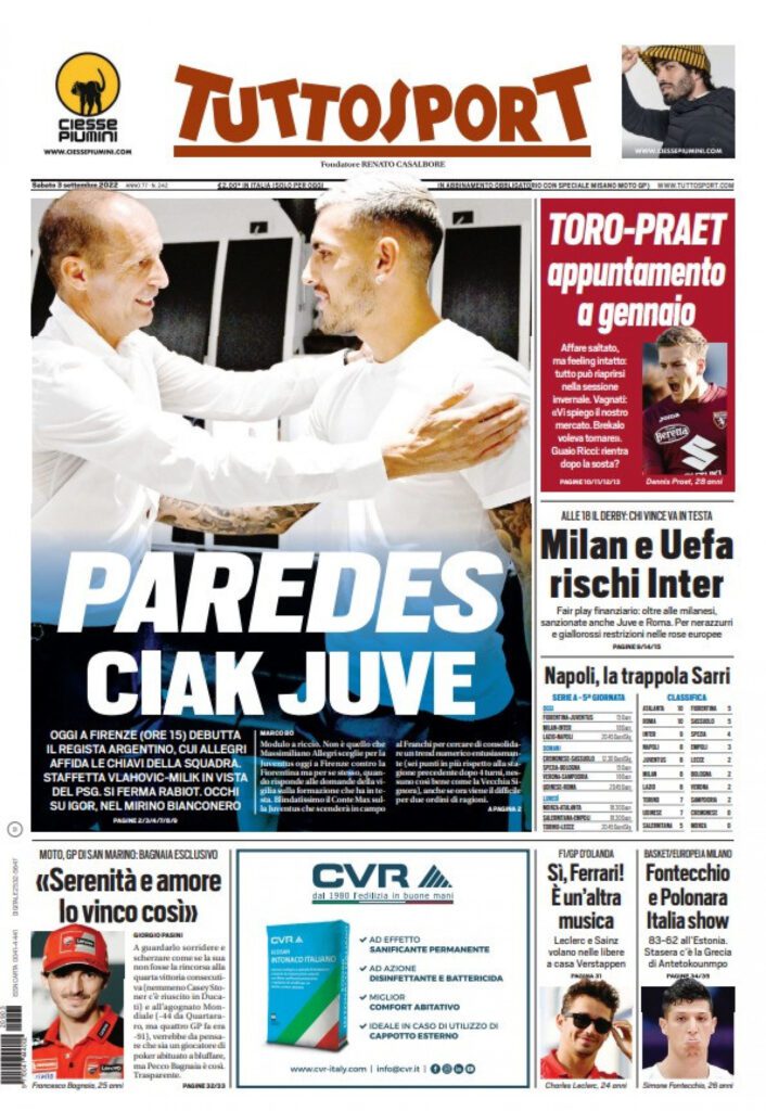 Rassegna stampa Juve: prime pagine quotidiani sportivi - 3 settembre 2022 36 whatsapp image 2022 09 02 at 23.49.38