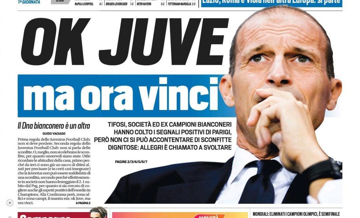 Rassegna stampa Juve: prime pagine quotidiani sportivi - 8 settembre 2022 36 whatsapp image 2022 09 08 at 00.03.23 1 e1662589556462