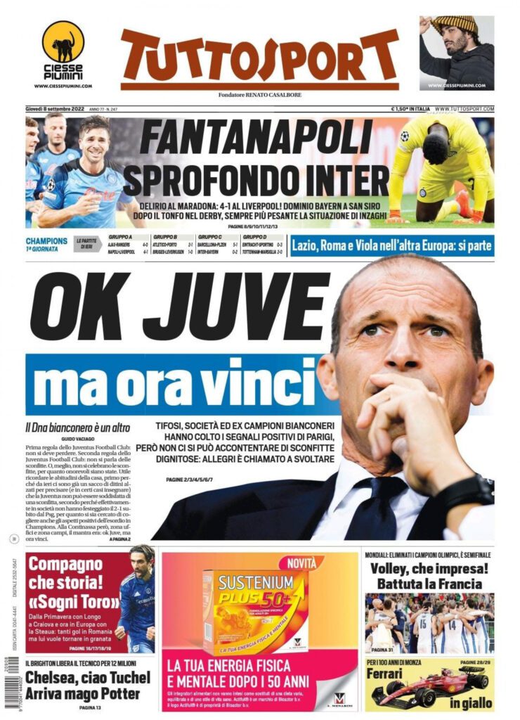 Rassegna stampa Juve: prime pagine quotidiani sportivi - 8 settembre 2022 37 whatsapp image 2022 09 08 at 00.03.23