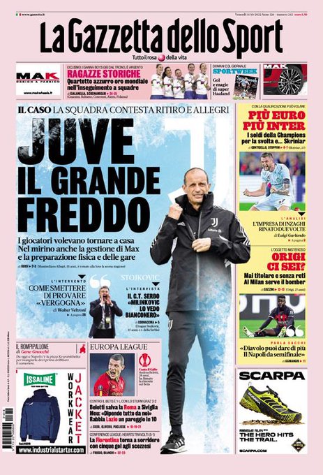 Rassegna stampa Juve: prime pagine quotidiani sportivi - 14 ottobre 2022 38 EBD71E57 125A 4C66 BE48 B86A85C9BDCF