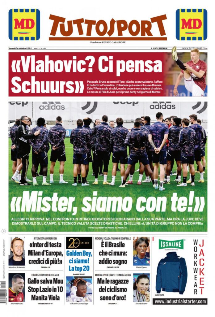 Rassegna stampa Juve: prime pagine quotidiani sportivi - 14 ottobre 2022 36 IMG 5899