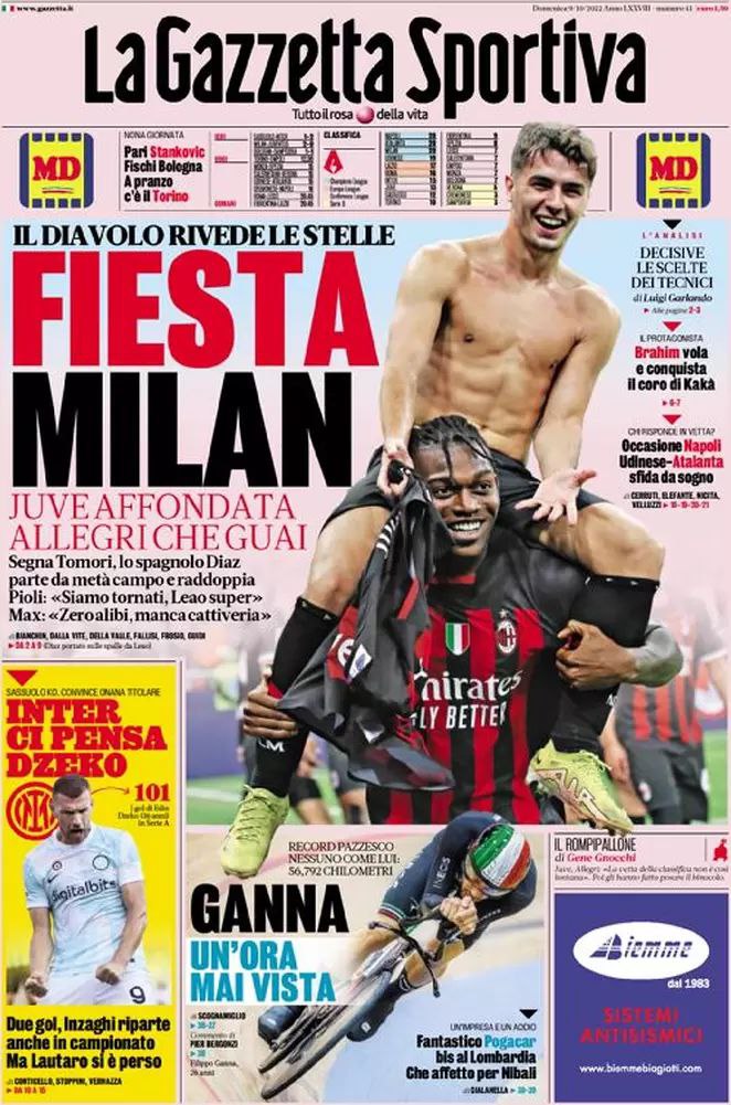 Rassegna stampa Juve: prime pagine quotidiani sportivi - 9 ottobre 2022 37 photo 5913476617592748373 y