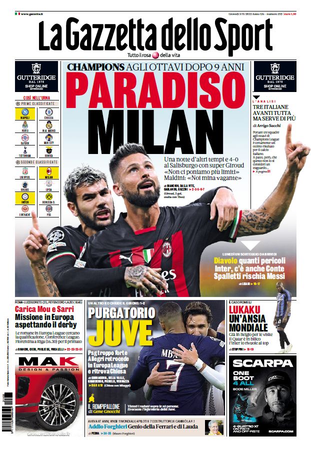 Rassegna stampa Juve: prime pagine quotidiani sportivi - 3 novembre 2022 38 58EB3C65 D131 439B 9420 78CE68037D06