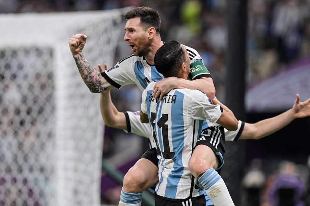 RECORD DATE NOT STATED FIFA World Cup, WM, Weltmeisterschaft, Fussball Qatar 2022 Argentina vs Mexico Lionel Messi cele