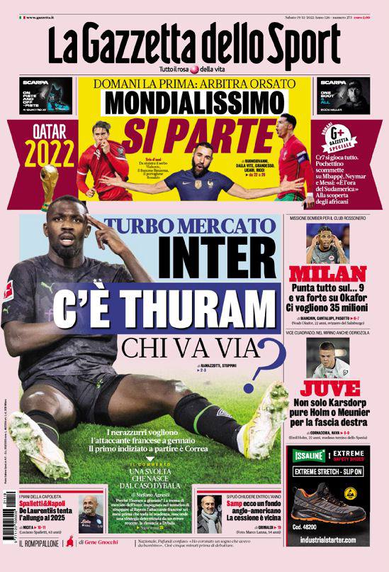 Rassegna stampa Juve: prime pagine quotidiani sportivi - 19 novembre 2022 38 photo 6034904469856173302 y