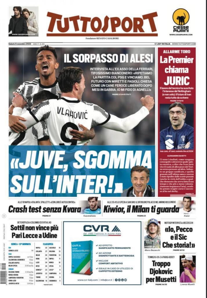 Rassegna stampa Juve: prime pagine quotidiani sportivi - 5 novembre 2022 36 whatsapp image 2022 11 04 at 23.40.48