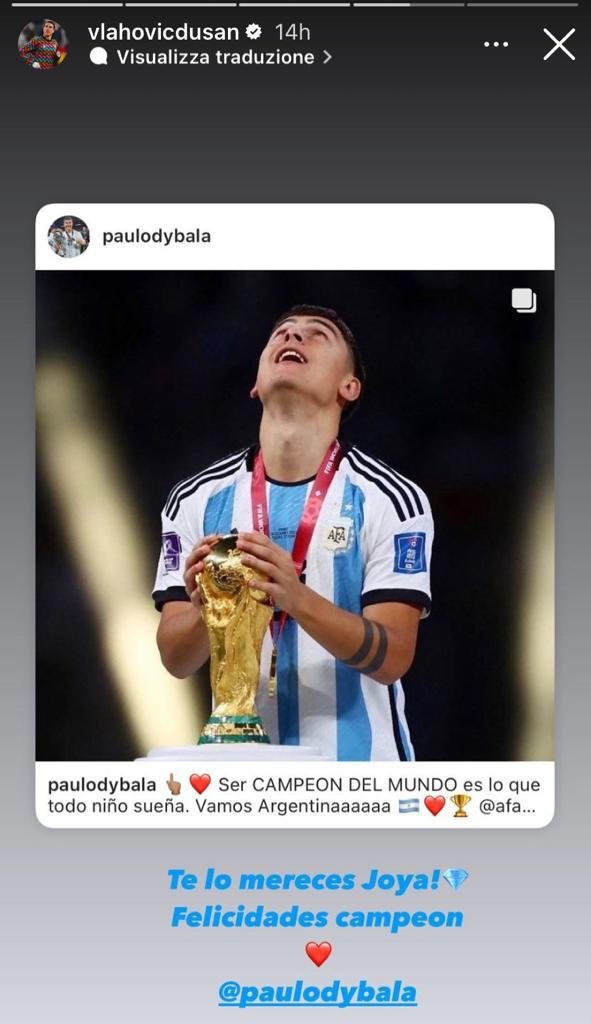 Vlahovic scrive a Dybala: messaggio dopo la vittoria del Mondiale - FOTO 37 Vlahovic Dybala