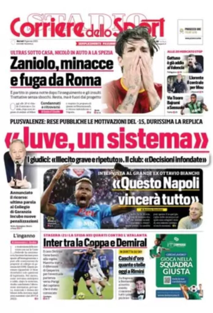 Rassegna stampa Juve: prime pagine quotidiani sportivi – 31 gennaio 2023 38 befunky 2023 0 2 0 35 35