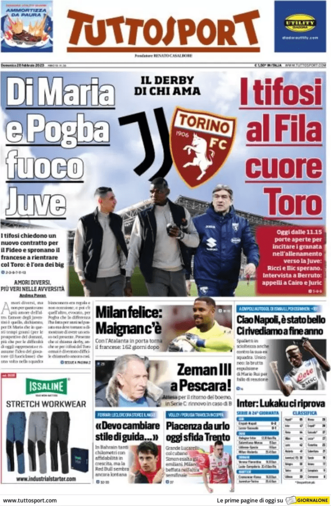 Rassegna stampa Juve: prime pagine quotidiani sportivi – 26 febbraio 2023 37 image 9
