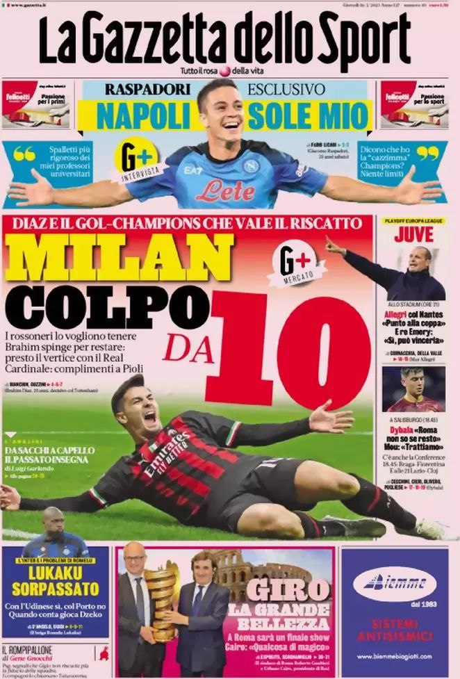 Rassegna stampa Juve: prime pagine quotidiani sportivi – 16 febbraio 2023 39 photo 6010350468242454830 y