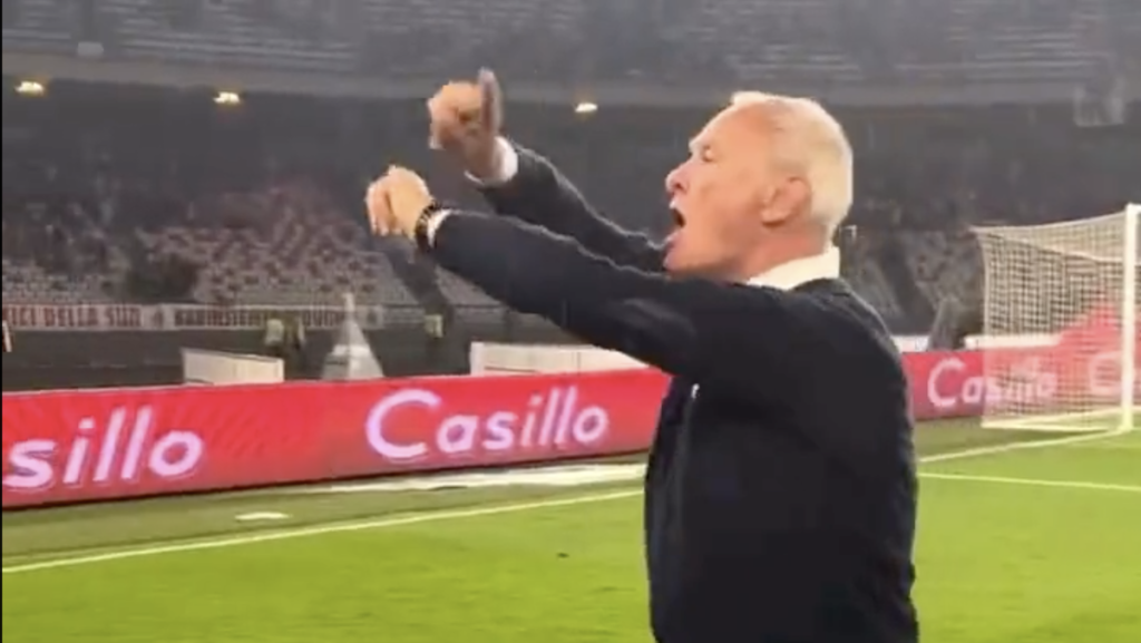 Ranieri gesto dopo bari cagliari