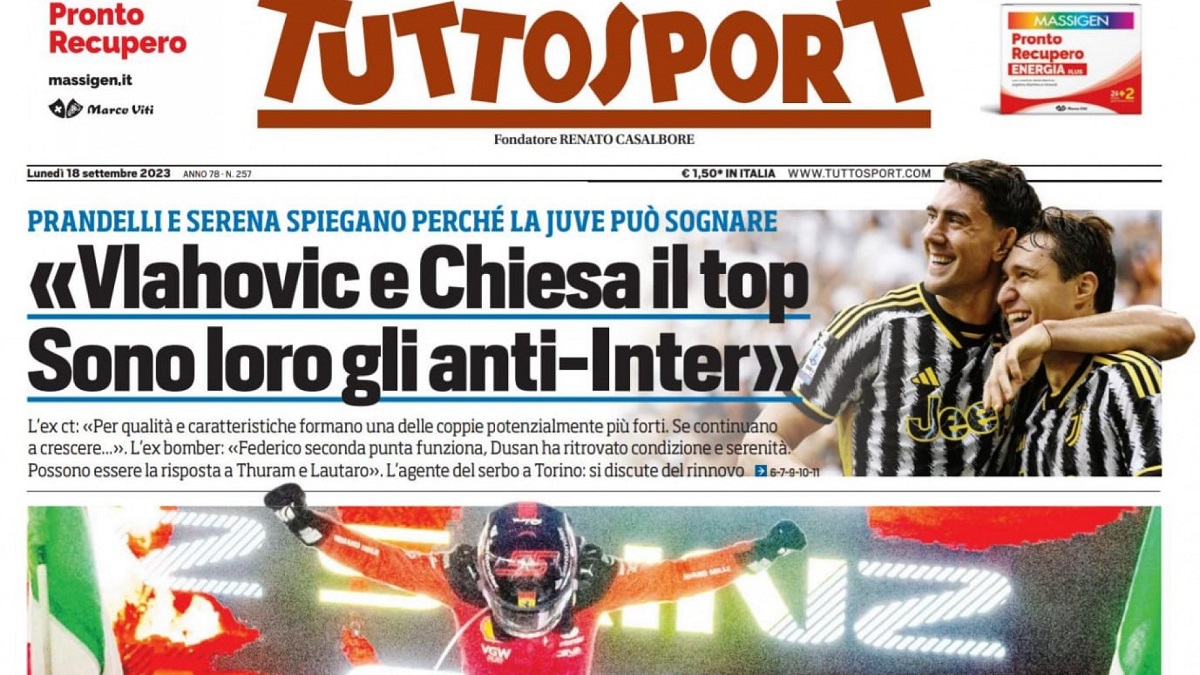 Rassegna stampa Juve: prime pagine quotidiani sportivi – 18 settembre 2023 36 tuttosport