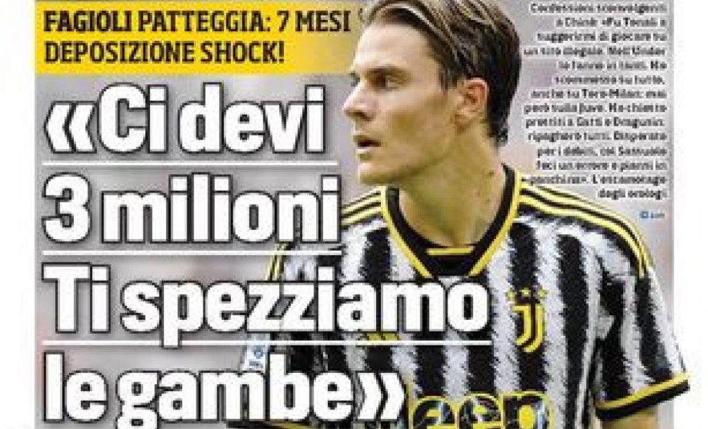 Tuttosport prima pagina 18 ottobre 2023 rid