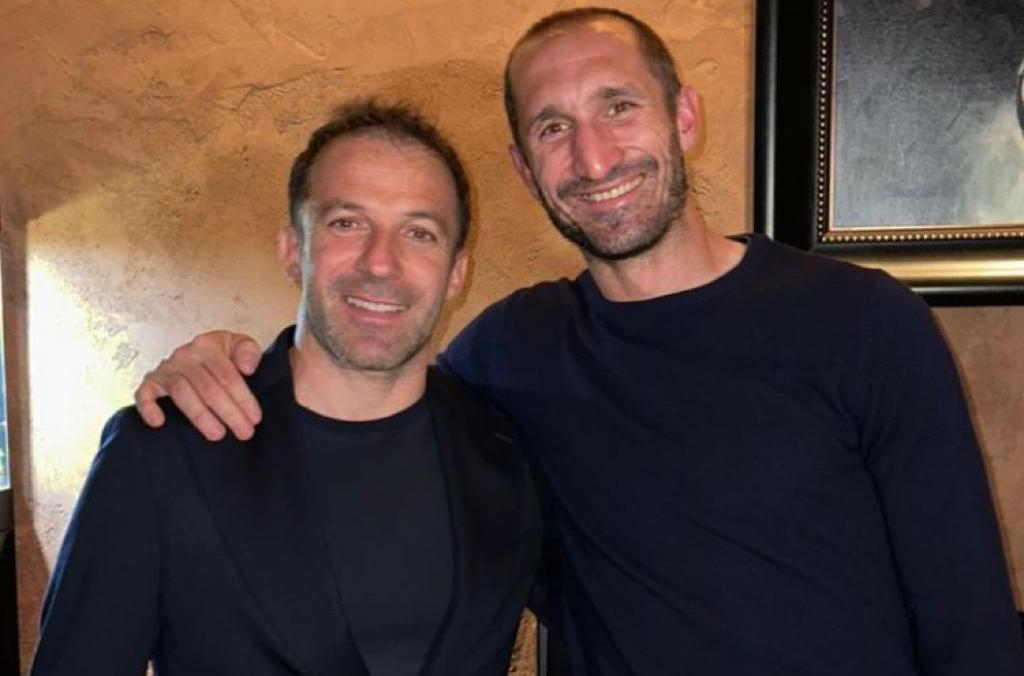 Del Piero con Chiellini a Los Angeles: «Sempre bello rivederti Giorgione» – FOTO