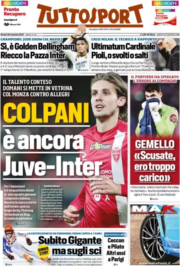 Rassegna stampa Juve: prime pagine quotidiani sportivi - 30 novembre 36 image 38