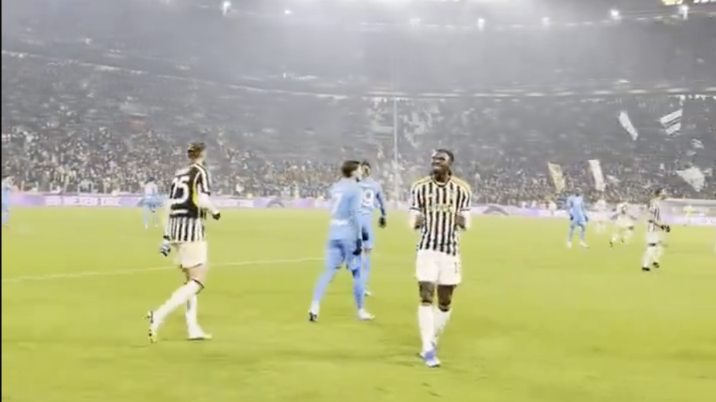 Esultanza stadium juve napoli