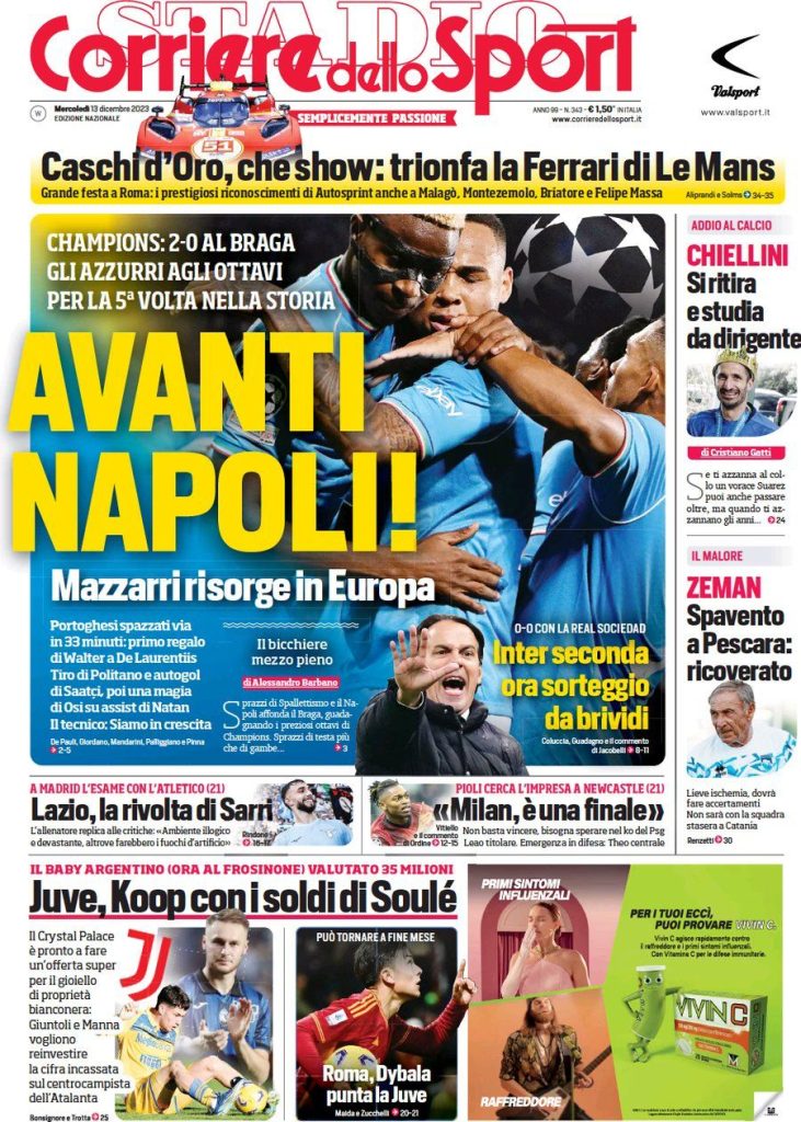 Rassegna stampa Juve: prime pagine quotidiani sportivi - 13 dicembre 3 WhatsApp Image 2023 12 13 at 07.16.44
