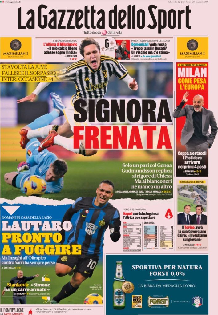 Rassegna stampa Juve: prime pagine quotidiani sportivi - 16 dicembre 3 WhatsApp Image 2023 12 16 at 07.56.24 2