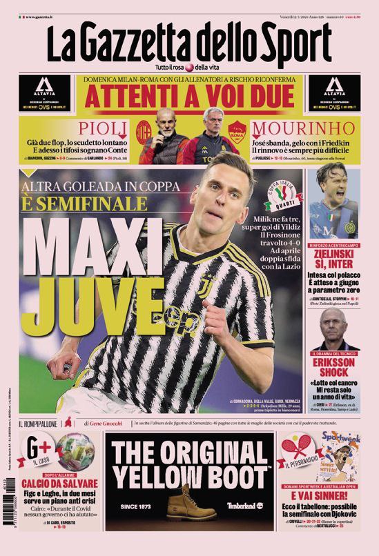 Rassegna stampa Juve: prime pagine quotidiani sportivi - 12 gennaio 36 IMG 20240112 081539 059