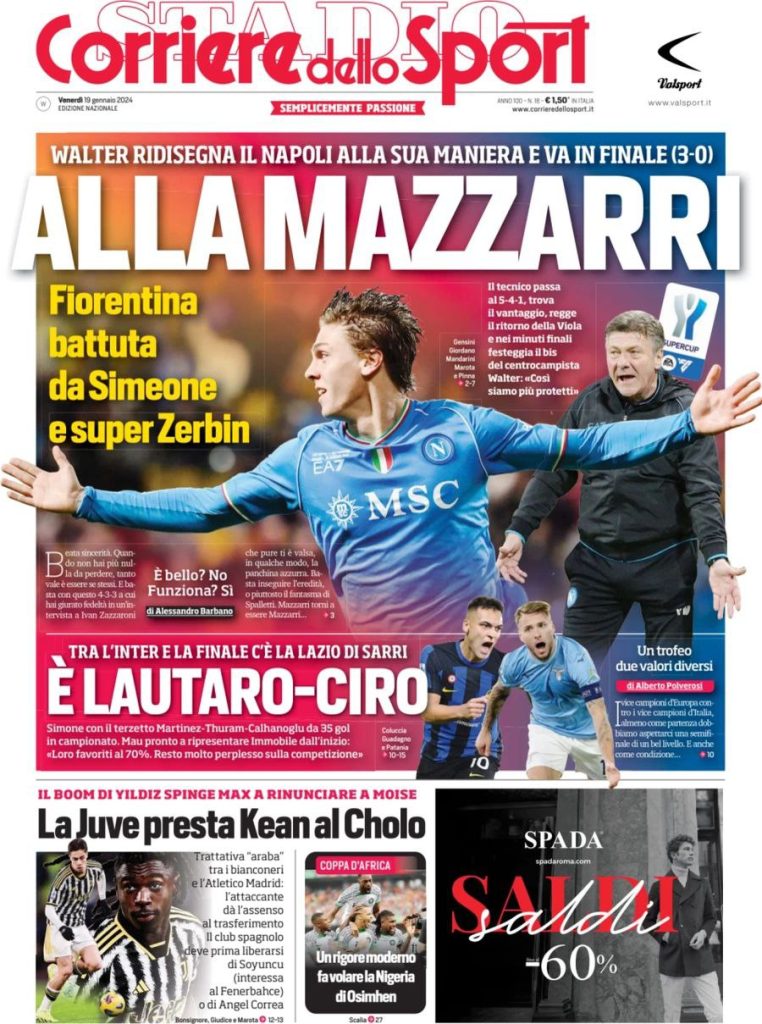 Rassegna stampa Juve: prime pagine quotidiani sportivi - 19 gennaio 37 IMG 20240119 080343 265 1
