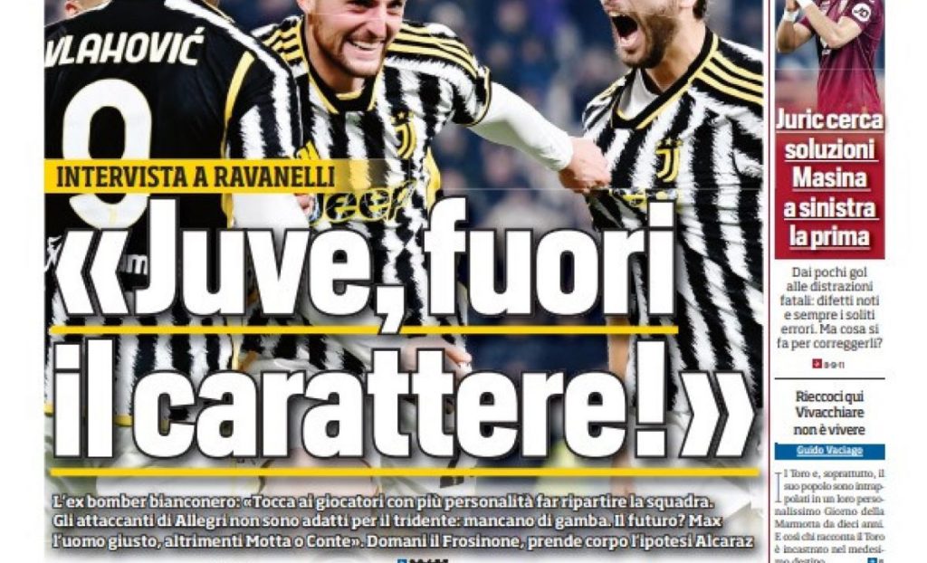 Tuttosport prima pagina 24 febbraio 2024. ridjpg