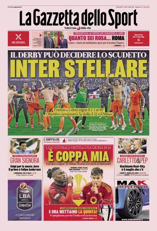 Rassegna stampa Juve: prime pagine quotidiani sportivi - 9 aprile 38 1000104383
