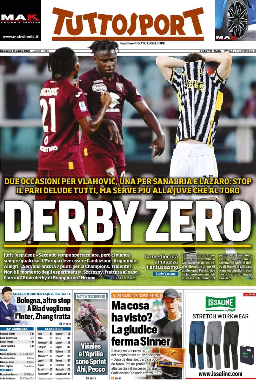 Rassegna stampa Juve: prime pagine quotidiani sportivi - 14 aprile 36 image 17