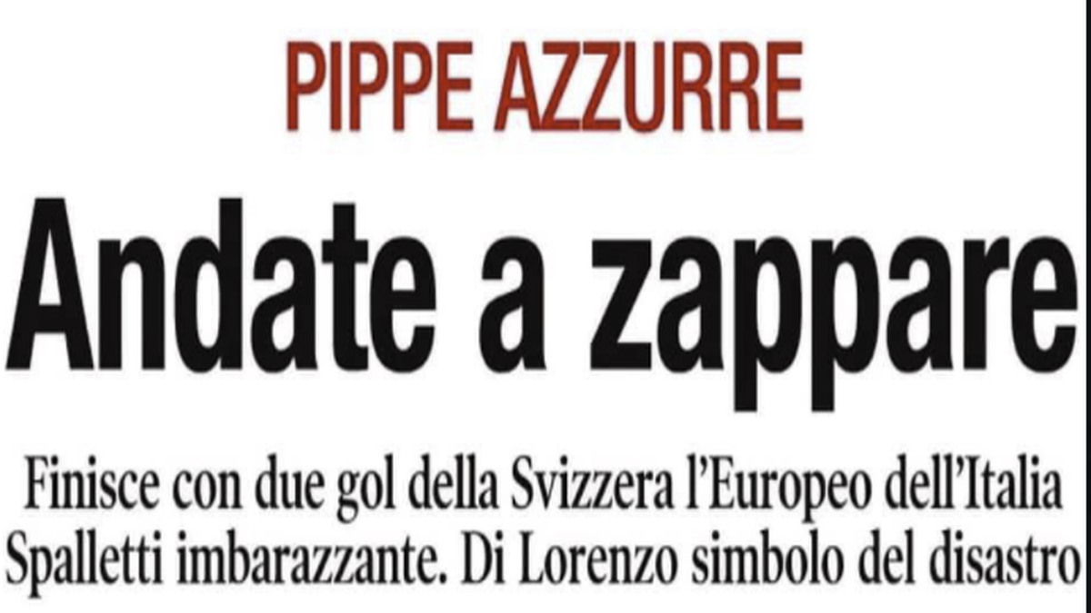 Italia eliminata da Euro 2024, la prima pagina di Libero AFFOSSA gli azzurri: «Andate a zappare» - FOTO 36 Libero eliminazione Italia