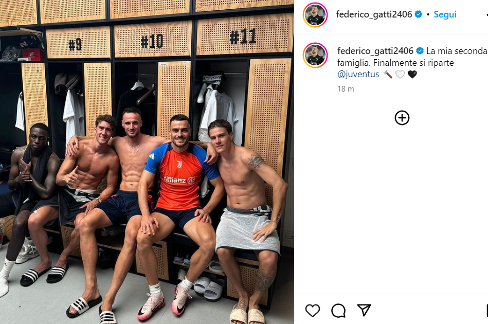 Gatti Juve, primo giorno di lavoro alla Continassa: «La mia seconda famiglia. Finalmente si riparte» - FOTO 36 Immagine 2024 07 20 123043