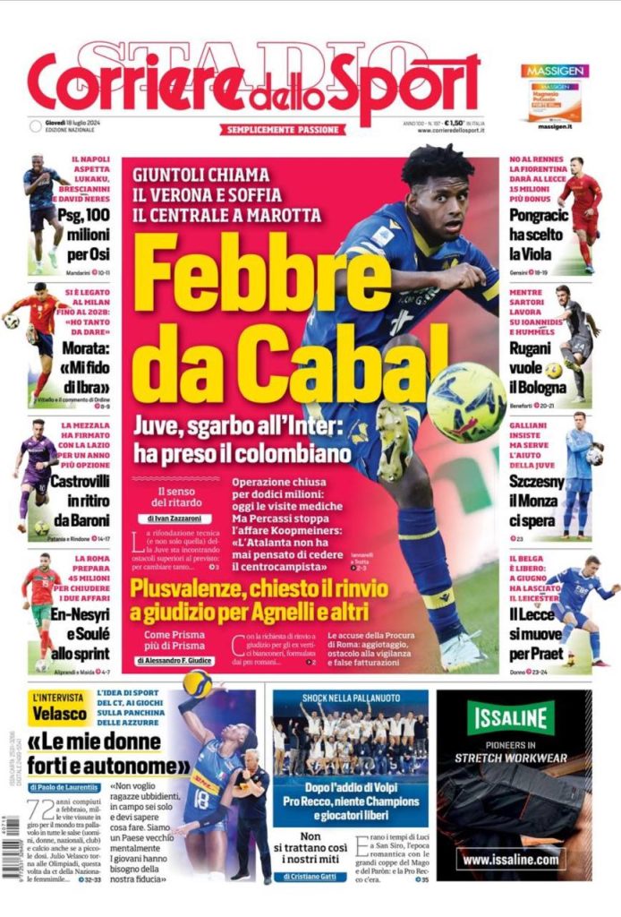 Rassegna stampa Juve: prime pagine quotidiani sportivi - 18 luglio 37 photo 2024 07 18 02 16 43