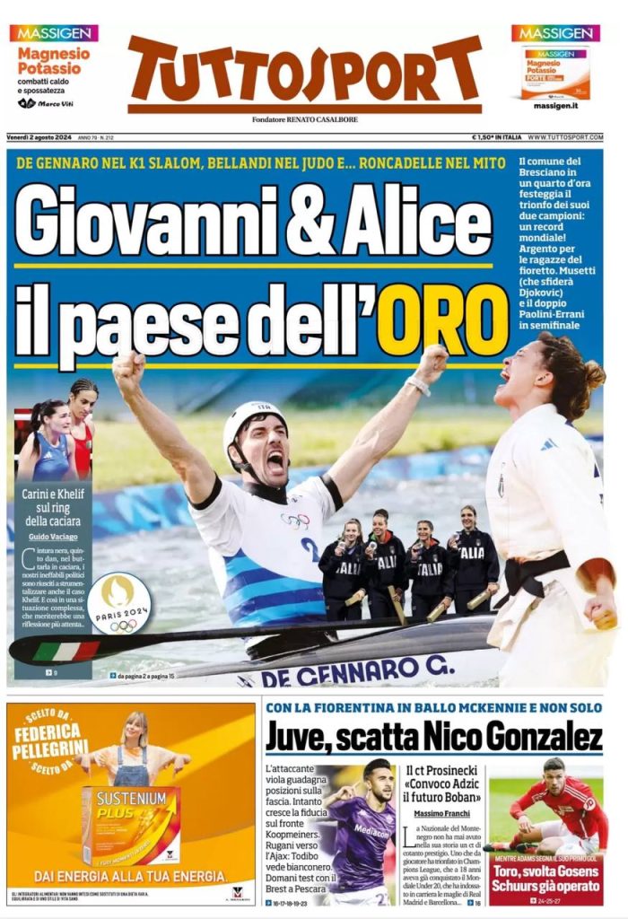 Rassegna stampa Juve: prime pagine quotidiani sportivi - 2 agosto 37 photo 2024 08 02 03 15 05