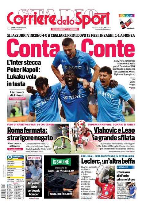 Rassegna stampa Juve: prime pagine quotidiani sportivi - 16 settembre 39 IMG 7609