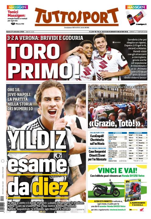 Rassegna stampa Juve: prime pagine quotidiani sportivi - 21 settembre 37 IMG 7717