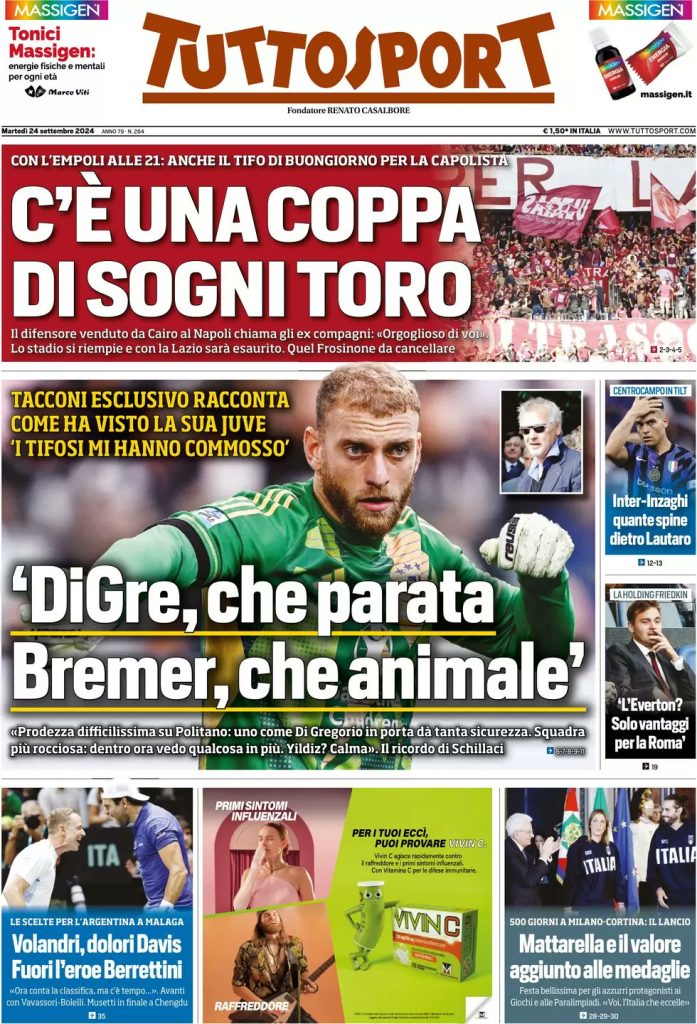 Rassegna stampa Juve: prime pagine quotidiani sportivi - 24 settembre 36 IMG 7817