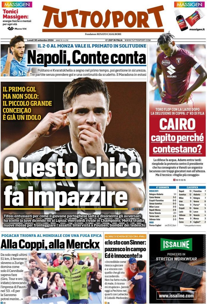 Rassegna stampa Juve: prime pagine quotidiani sportivi - 30 settembre 36 IMG 7976