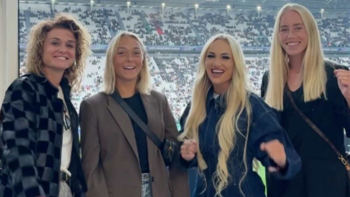 Juve PSV, presente anche la Juventus Women: il VIDEO di Alisha Lehmann e compagne fa IMPAZZIRE i tifosi 36 juventus women stadium