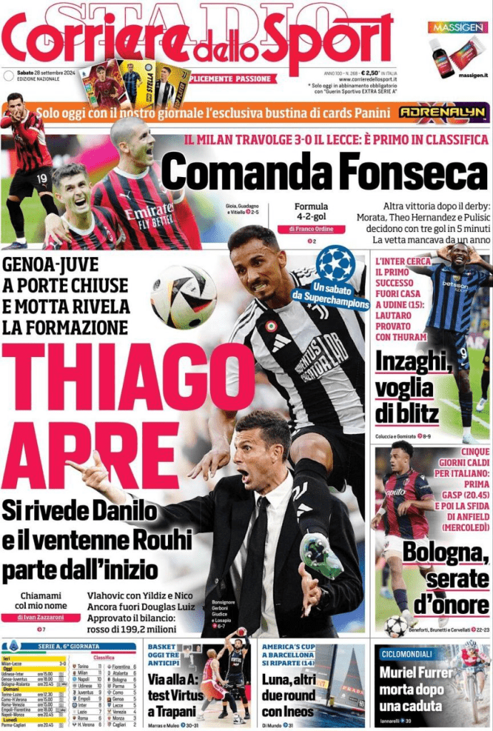 Rassegna stampa Juve: prime pagine quotidiani sportivi - 28 settembre 39 image 35