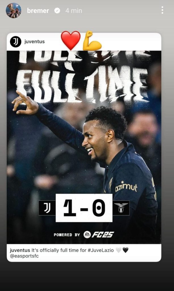 Bremer pazzo della sua Juve: il brasiliano esulta così dopo l'1-0 alla Lazio. Il messaggio - FOTO 37 Bremer