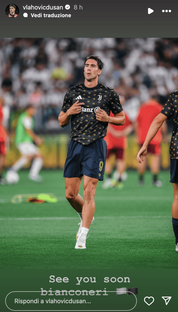 Vlahovic non vede l'ora e gasa i tifosi sui social: il messaggio in vista di Juve Lazio - FOTO 37 Screenshot 2024 10 16 alle 22.48.33