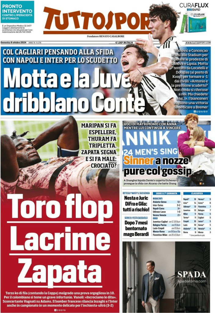 Rassegna stampa Juve: prime pagine quotidiani sportivi - 6 ottobre 37 image 4