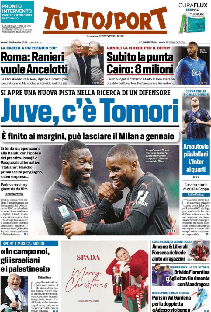 Rassegna stampa Juve: prime pagine quotidiani - 20 dicembre 38 image 21