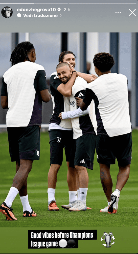 Zhegrova manda questo messaggio ai tifosi della Juve dopo l'allenamento: poche parole che fanno capire come si sia già integrato bene nel gruppo - FOTO 37 Screenshot 2025 09 15 alle 22.58.38
