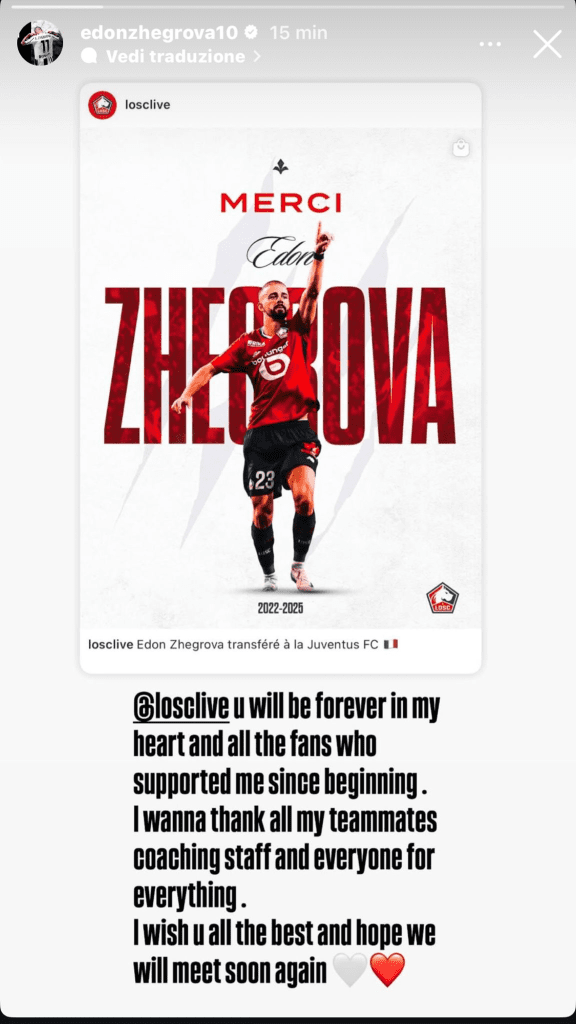 Zhegrova saluta il Lille: «Sarai sempre nel mio cuore. Spero che ci rivedremo presto». Il messaggio social del nuovo acquisto della Juve - FOTO 37 image 1