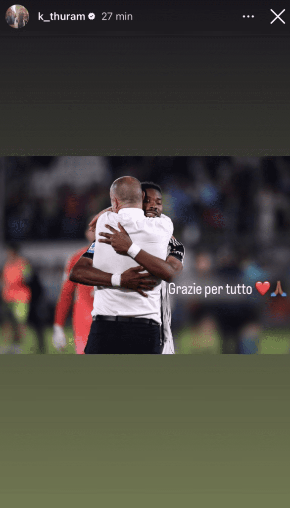 Thuram saluta Tudor dopo l'esonero: «Grazie di tutto, Mister», il messaggio social e quella FOTO che rievoca dolci ricordi 37 Screenshot 2025 10 28 alle 18.47.39