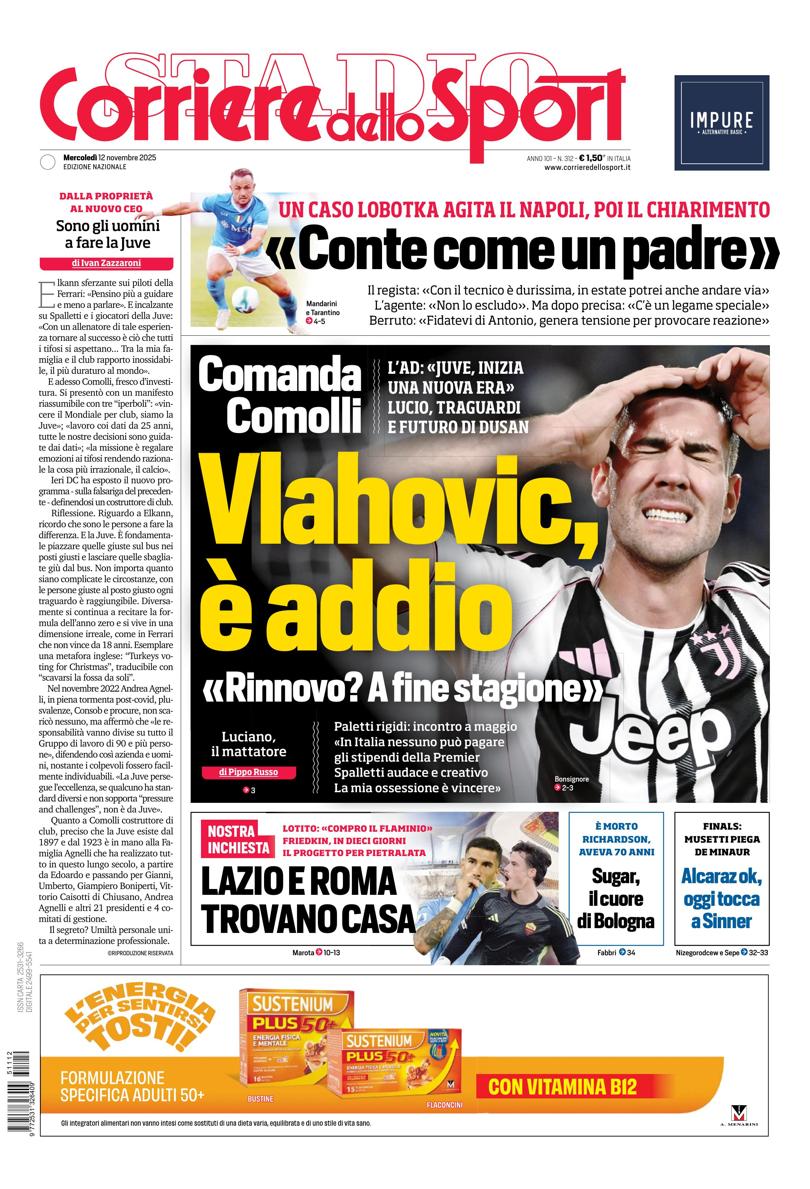 Rassegna stampa Juve: prime pagine quotidiani sportivi – 12 novembre