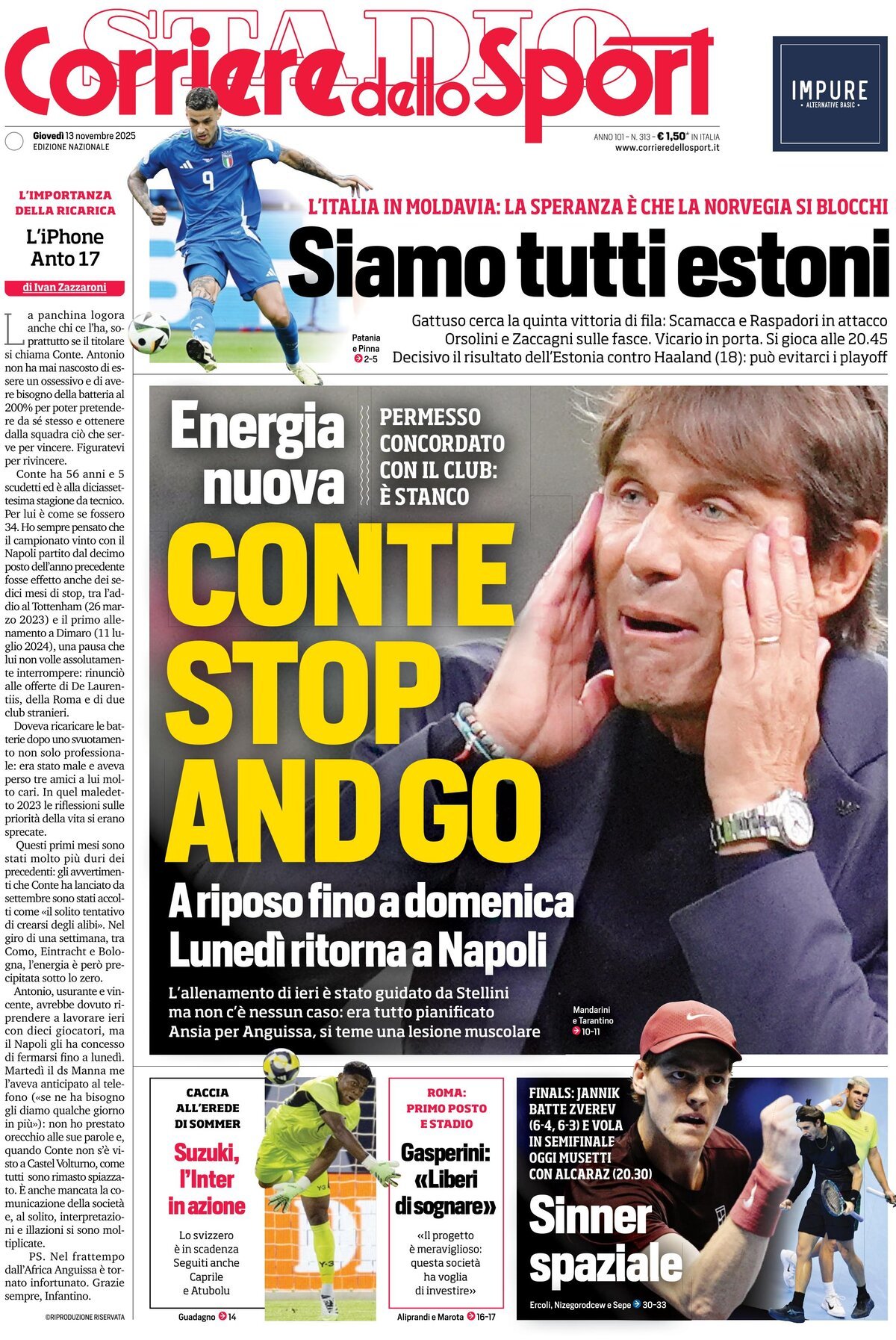 Rassegna stampa Juve: prime pagine quotidiani sportivi – 13 novembre