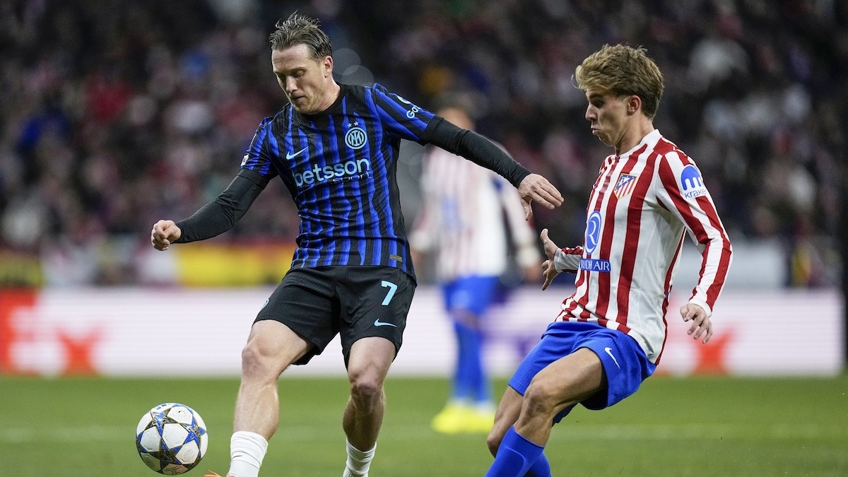 Atletico Madrid Inter 2 1: beffa atroce per i nerazzurri, Chivu si arrende in pieno recupero al gol di Gimenez