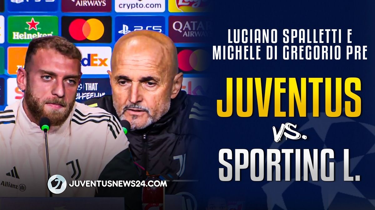 Conferenza stampa Spalletti Di Gregorio pre Juve Sporting Lisbona: il VIDEO con le parole del tecnico e del portiere